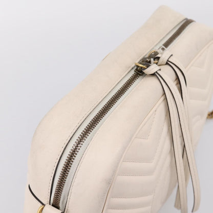 Gucci GG Marmont Multi-Use Matelasse Leather, White, Leather, Handbag