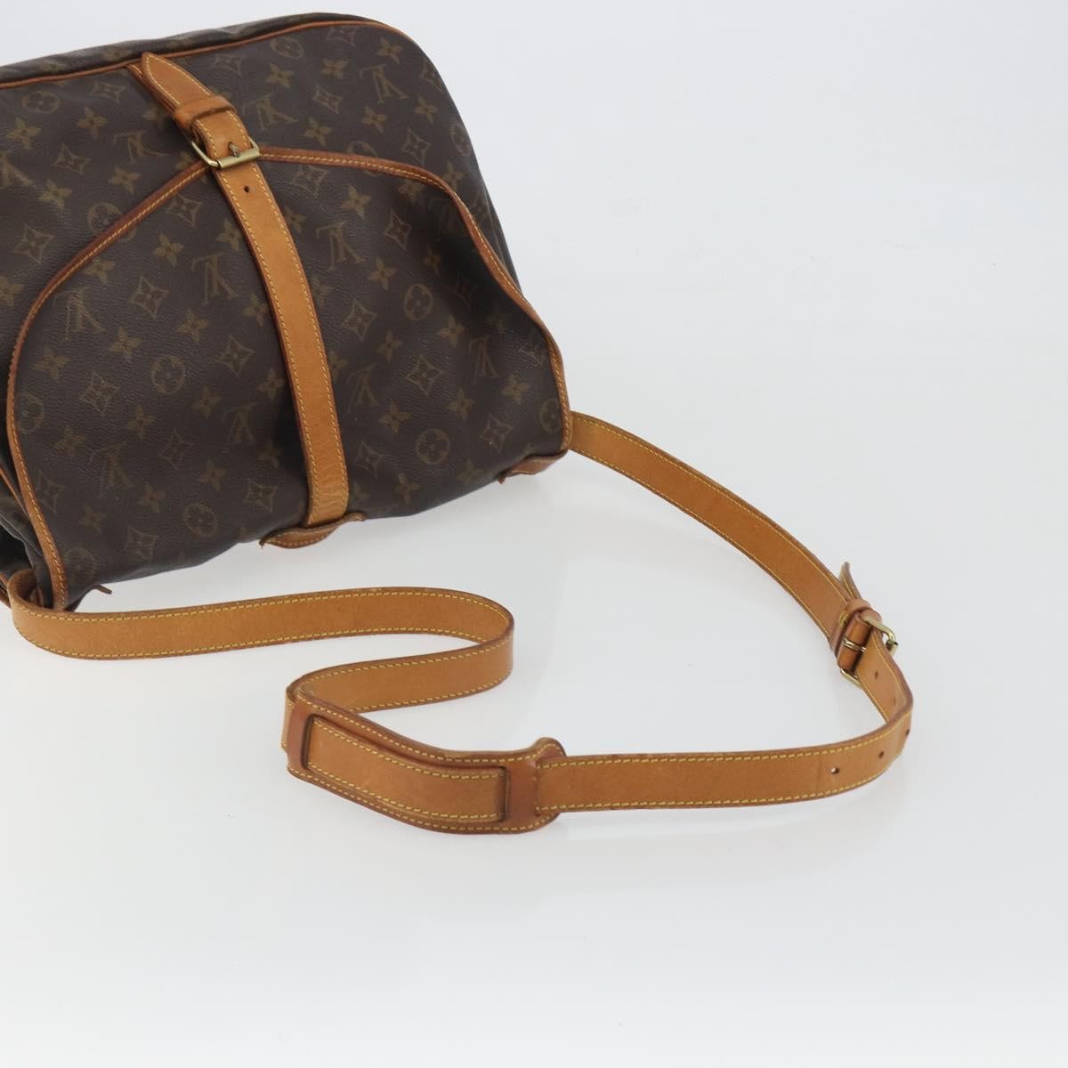Louis Vuitton Saumur Monogram, Brown, Canvas, Shoulder Bag