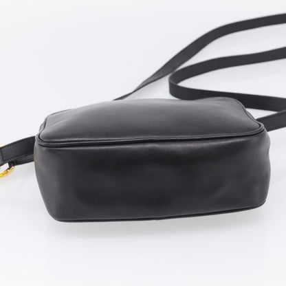Salvatore Ferragamo Gancini Leather, Black, Leather, Crossbody Bag
