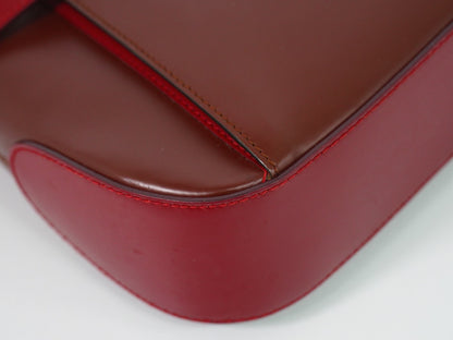 Salvatore Ferragamo Gancini Hobo Leather, Brown, Leather, Shoulder Bag