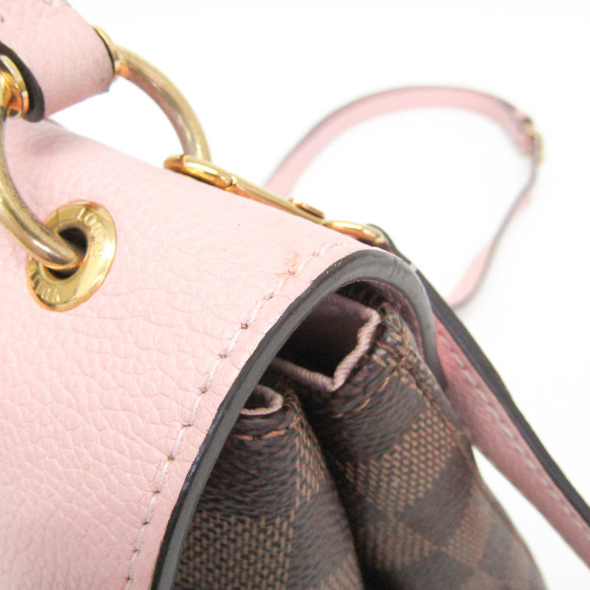 Louis Vuitton Clapton Damier and Leather, Brown, Canvas, Backpack