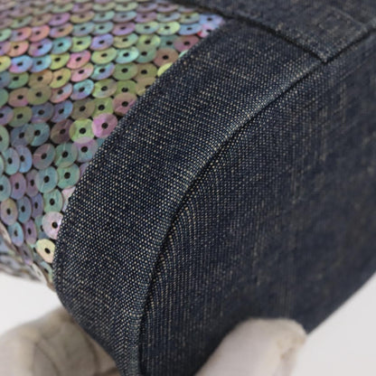 Chanel Hidden Sequins Shoulder Bag Sequins, BLUE, CANVAS, Handbag