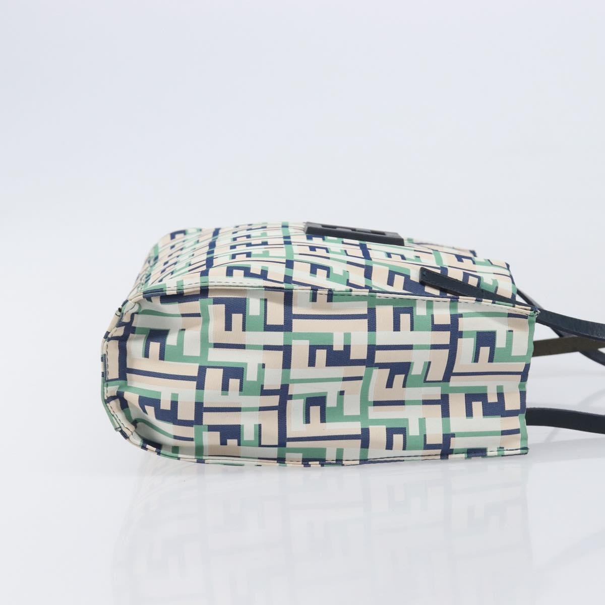 Fendi Logo Zucca Nylon, Green, Nylon, Tote Bag