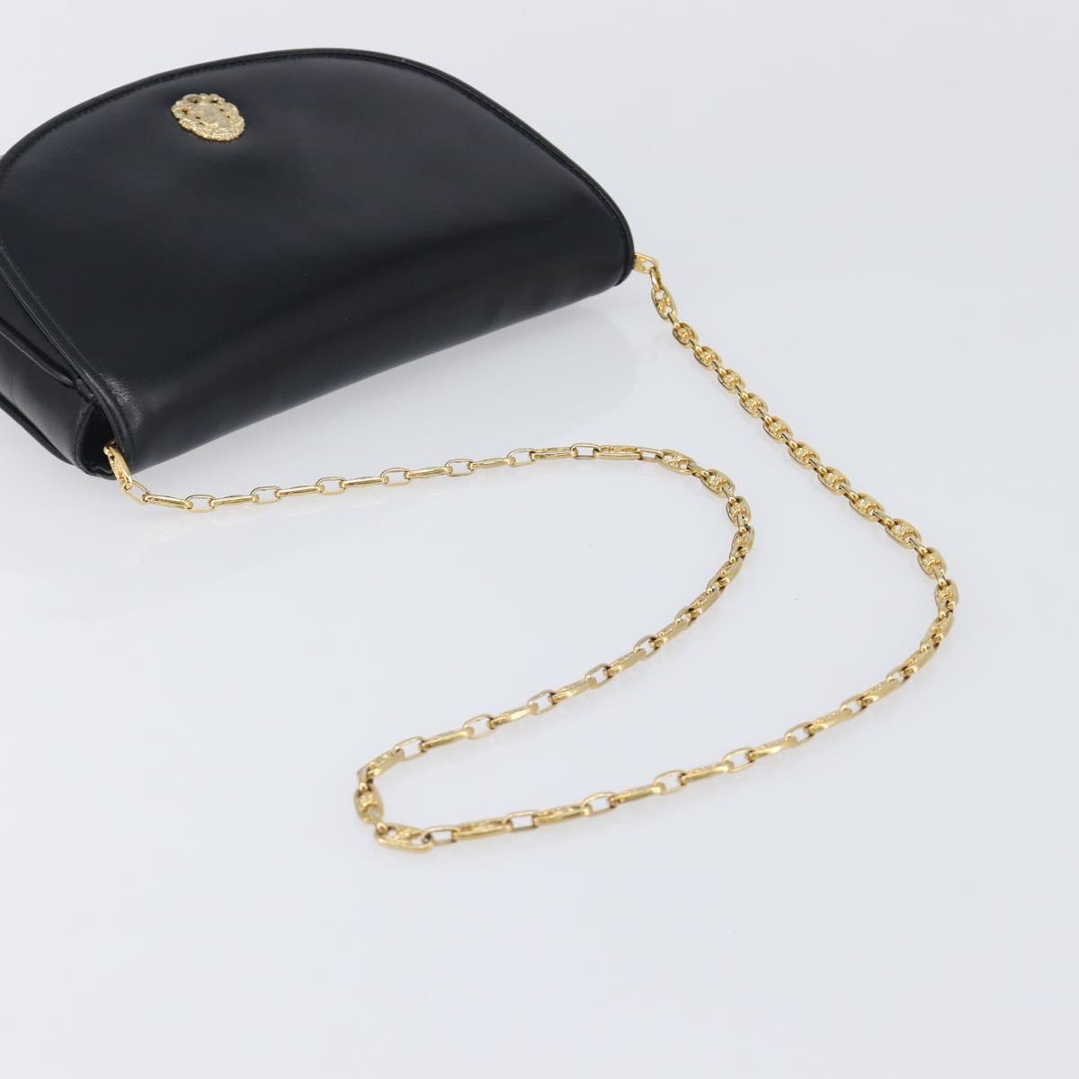Celine Flap Shoulder Leather, Black, Leather, Shoulder Bag