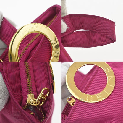 Celine Circle Logo Pouch Canvas, Purple, Canvas, Clutch