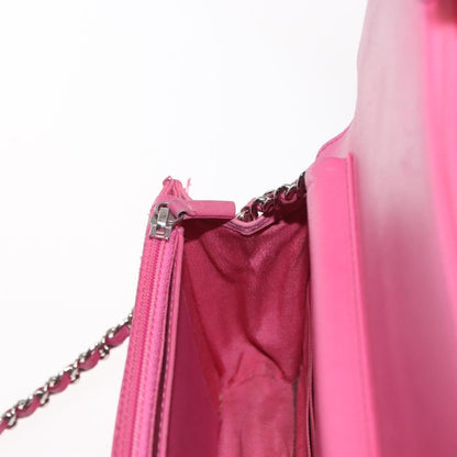 Chanel Wallet on Chain Quilted Ombre Lambskin, Pink, Leather, Crossbody Bag
