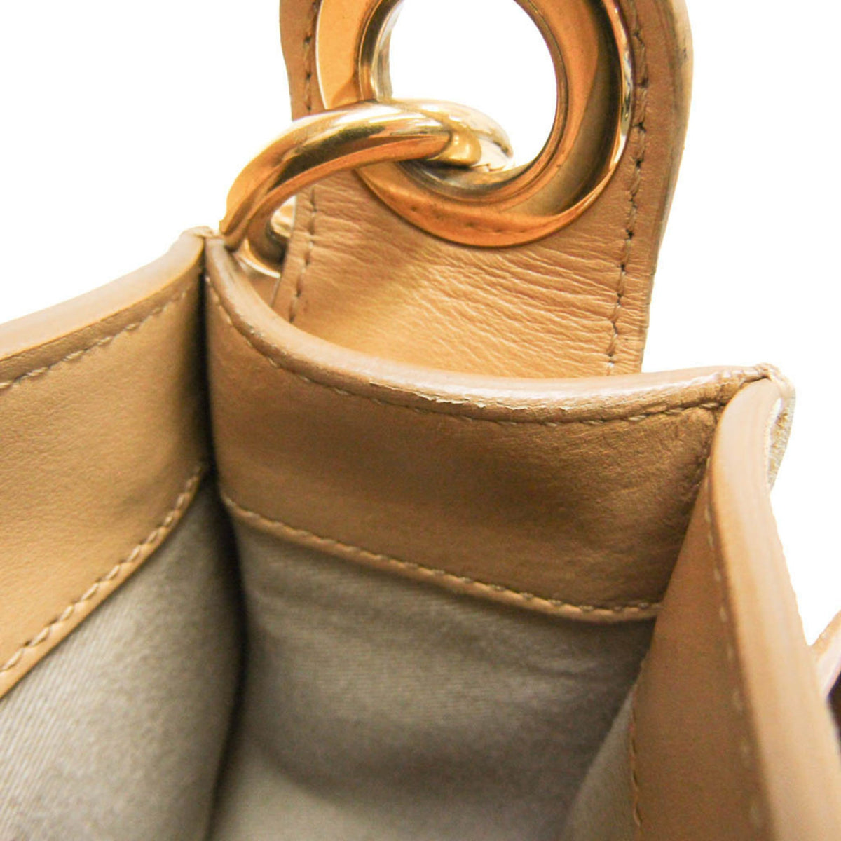 Chloe Tess Suede with Leather, Beige, Leather, Handbag