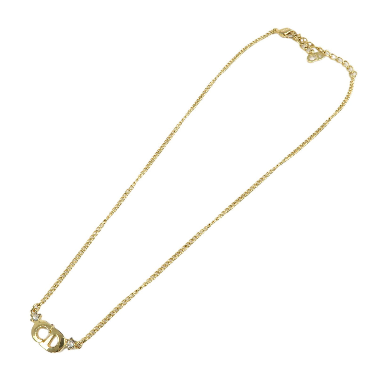 Christian Dior CD Pendant Metal, Gold, Metal, Necklace