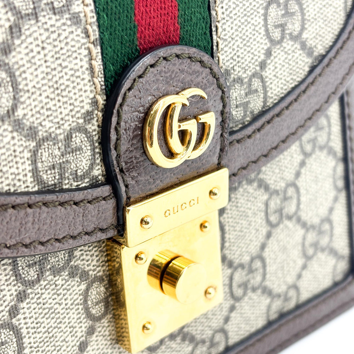 Gucci Ophidia GG Coated Canvas and Leather, Brown, Canvas, Backpack