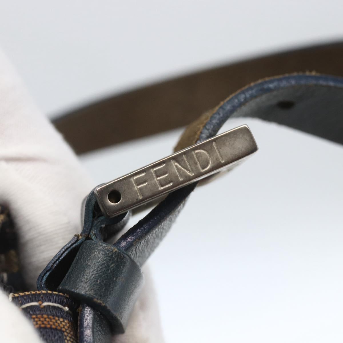 Fendi Zucchino Canvas Mamma Baguette canvas, NAVY, CANVAS, Handbag