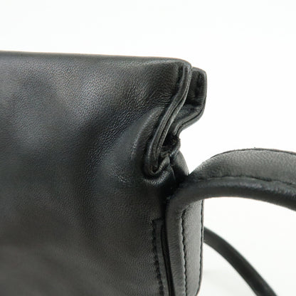 Loewe Vintage Anagram Leather, Black, Leather, Handbag