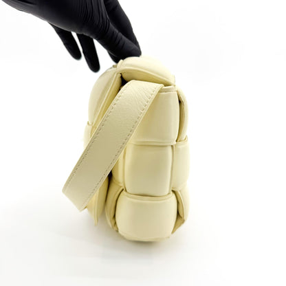 Bottega Veneta Cassette Padded Maxi Intrecciato Leather, Yellow, Leather, Crossbody Bag
