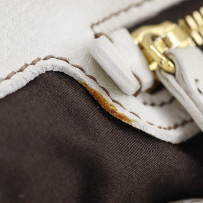 Miu Miu Madras Shoulder Leather, Beige, Leather, Crossbody Bag