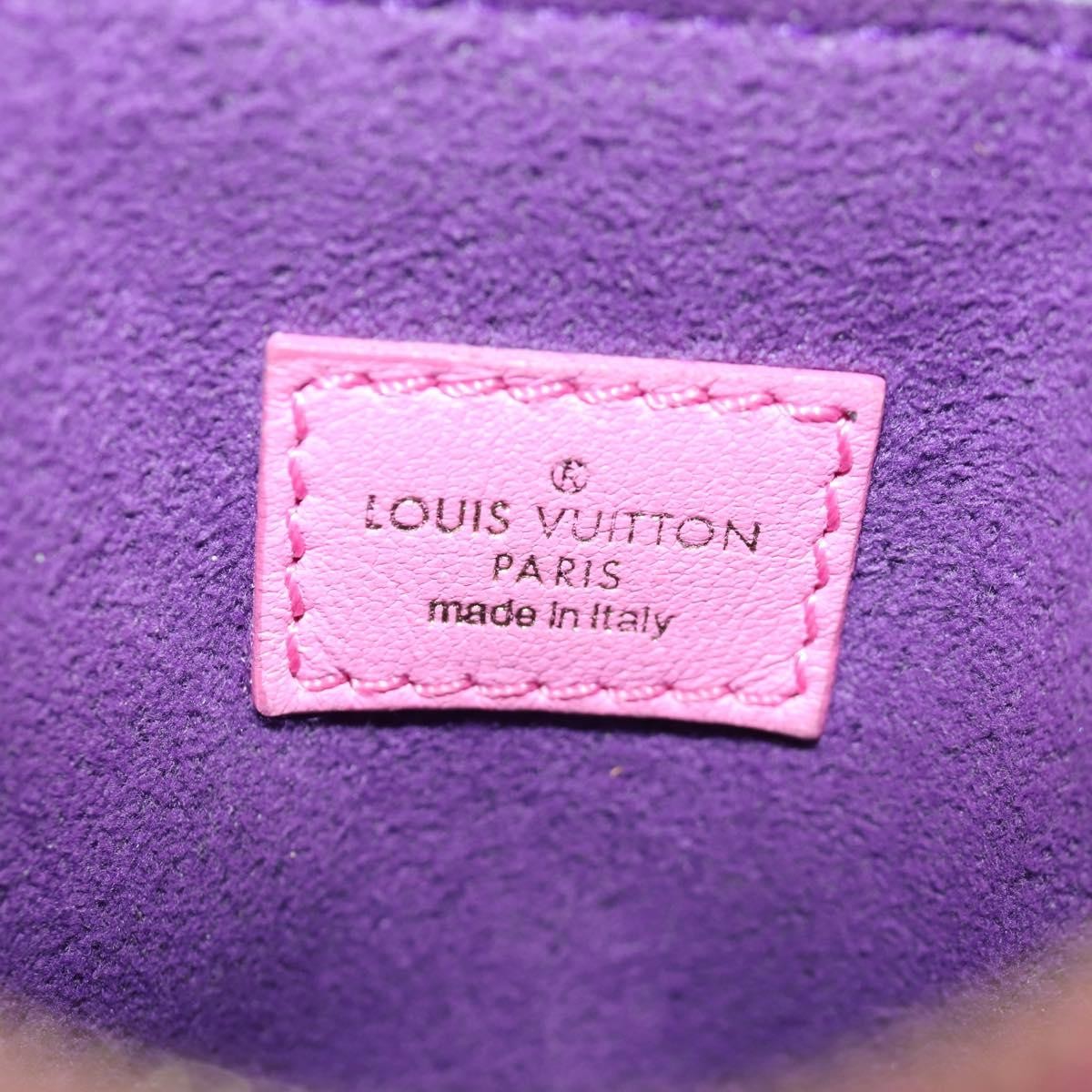 Louis Vuitton Lanyard Multipochette Coin Case Monogram Empreinte, Pink, Canvas, Wallet
