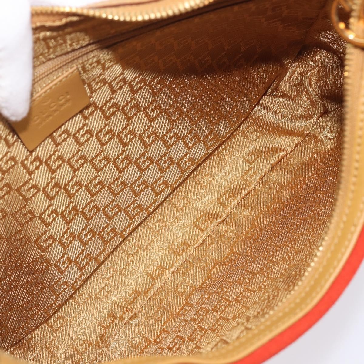 Gucci Vintage Zip Hobo Leather & Suede, Red, Suede, Shoulder Bag