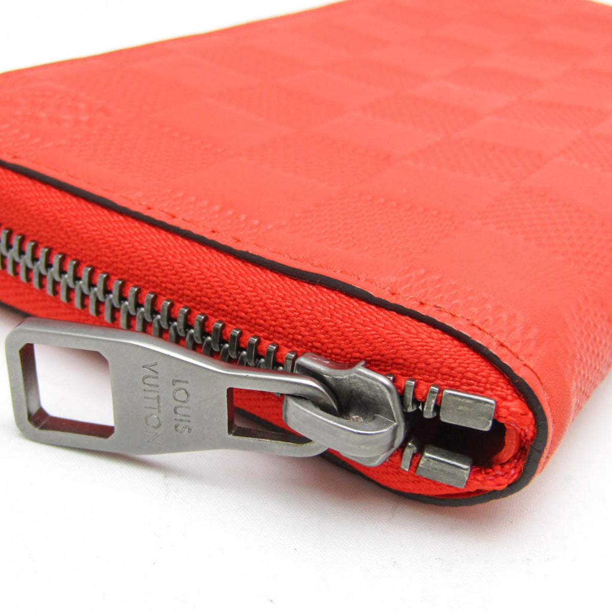 Louis Vuitton Zippy Damier Infini Leather, Red, Leather, Wallet