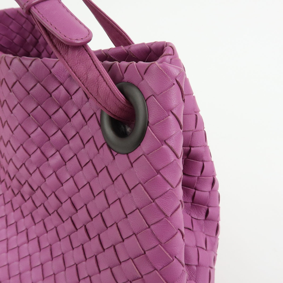 Bottega Veneta Garda Intrecciato Nappa, Purple, Leather, Handbag