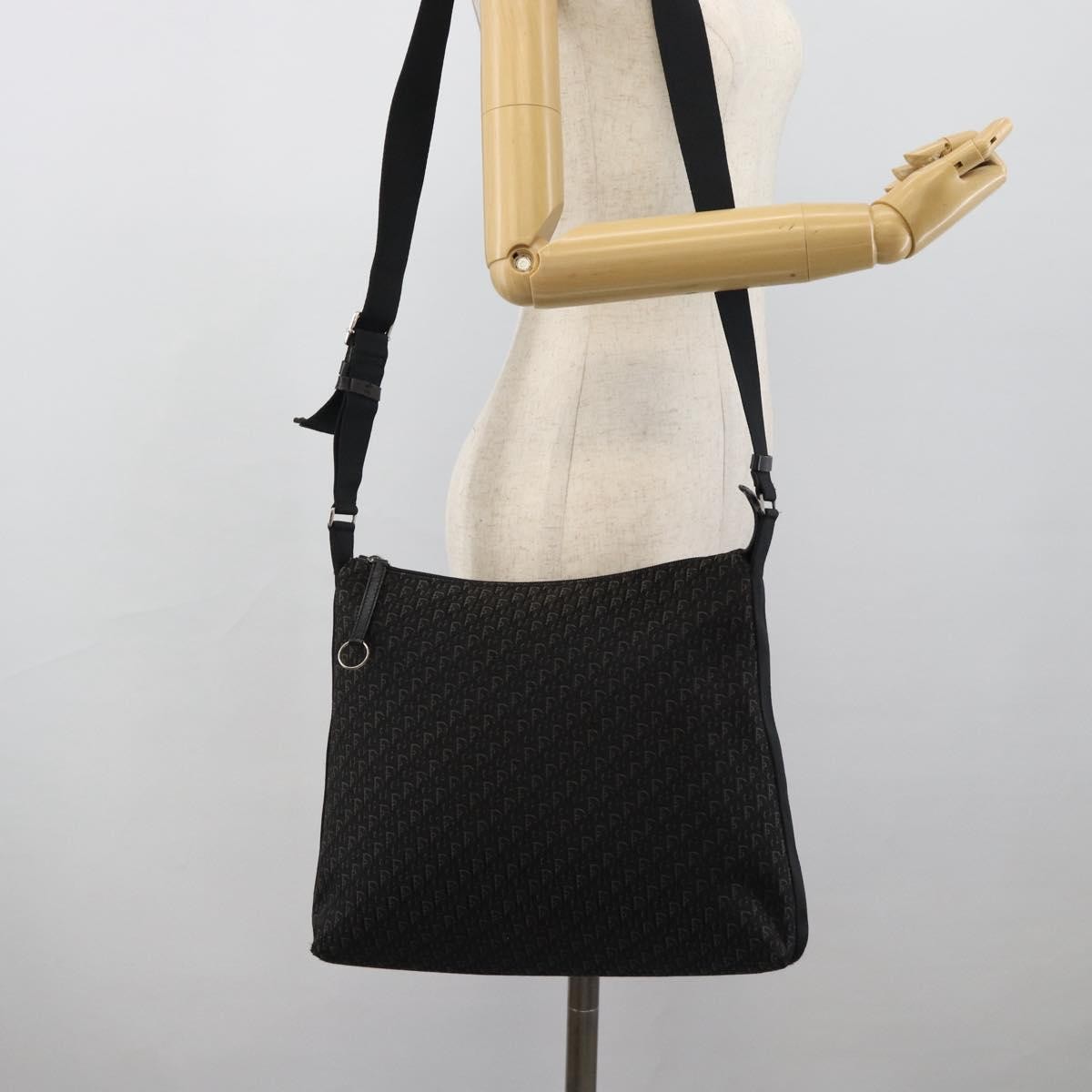 Christian Dior Vintage Trotter Canvas, Black, Canvas, Crossbody Bag
