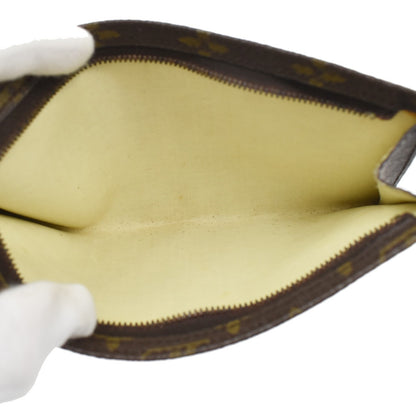Louis Vuitton Vintage Bucket Zip Monogram Canvas, Brown, Leather, Clutch