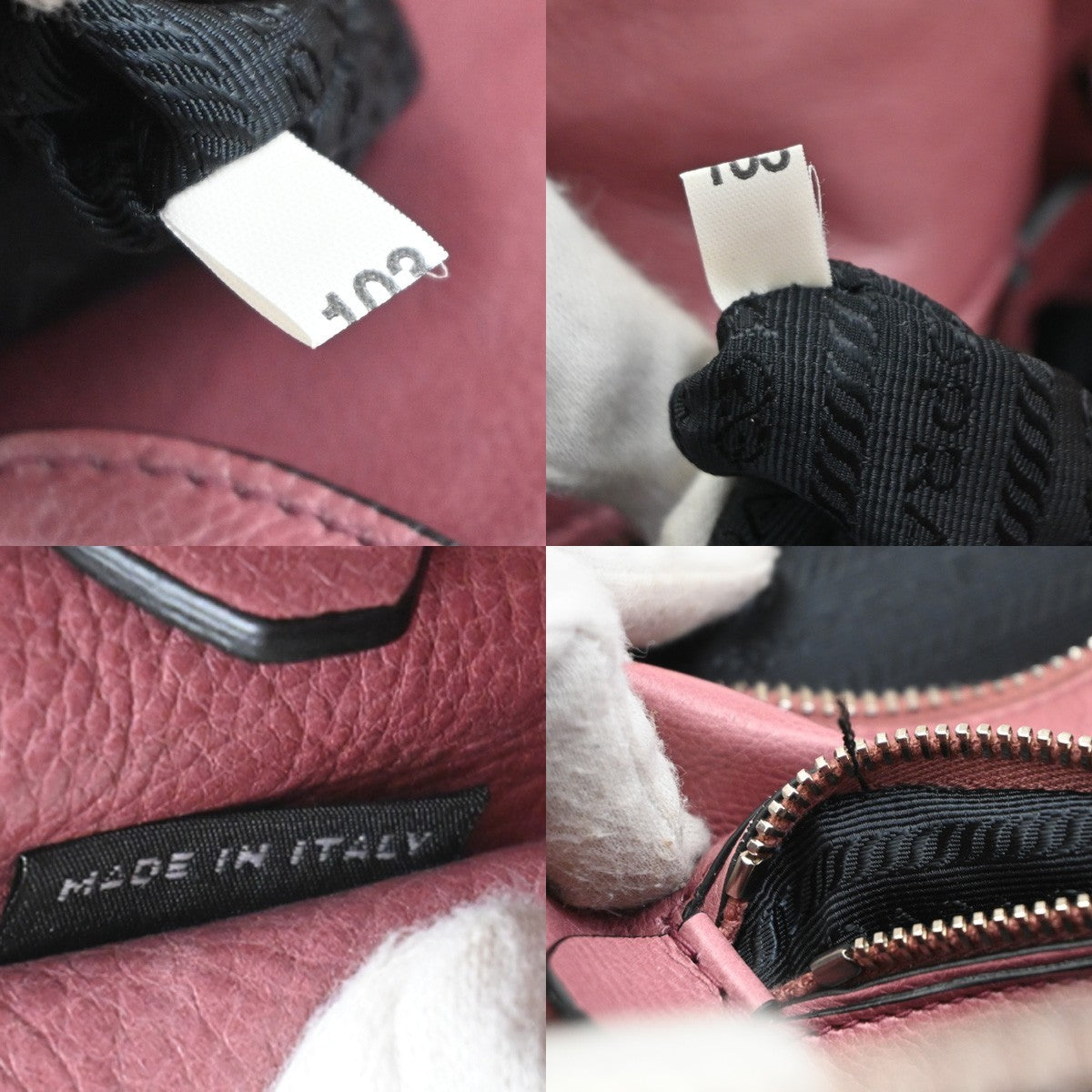 Prada Double Zip Lux Convertible Saffiano Leather, Pink, Leather, Tote Bag