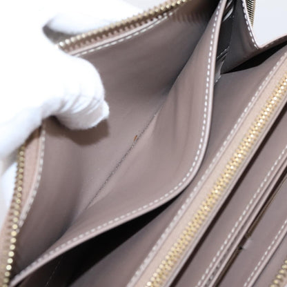 Louis Vuitton Zippy Monogram Vernis, Beige, Patent Leather, Wallet