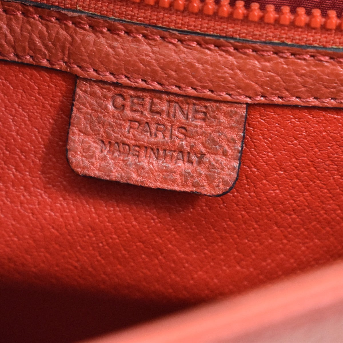 Celine Shoulder Leather, Red, Leather, Shoulder Bag