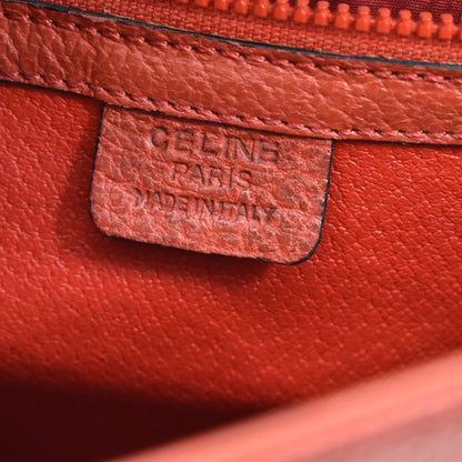 Celine Shoulder Leather, Red, Leather, Shoulder Bag