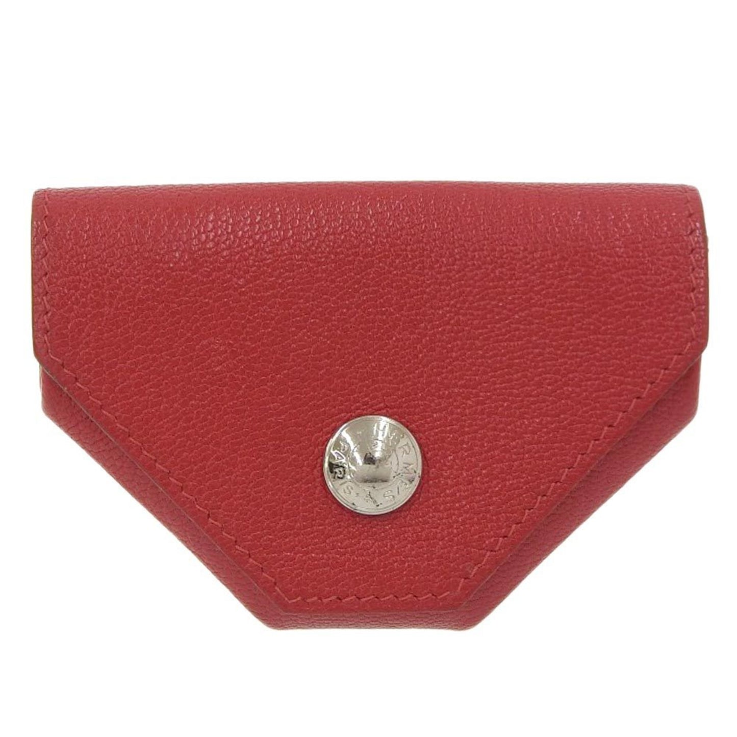 Hermès, Red, Leather, wallet