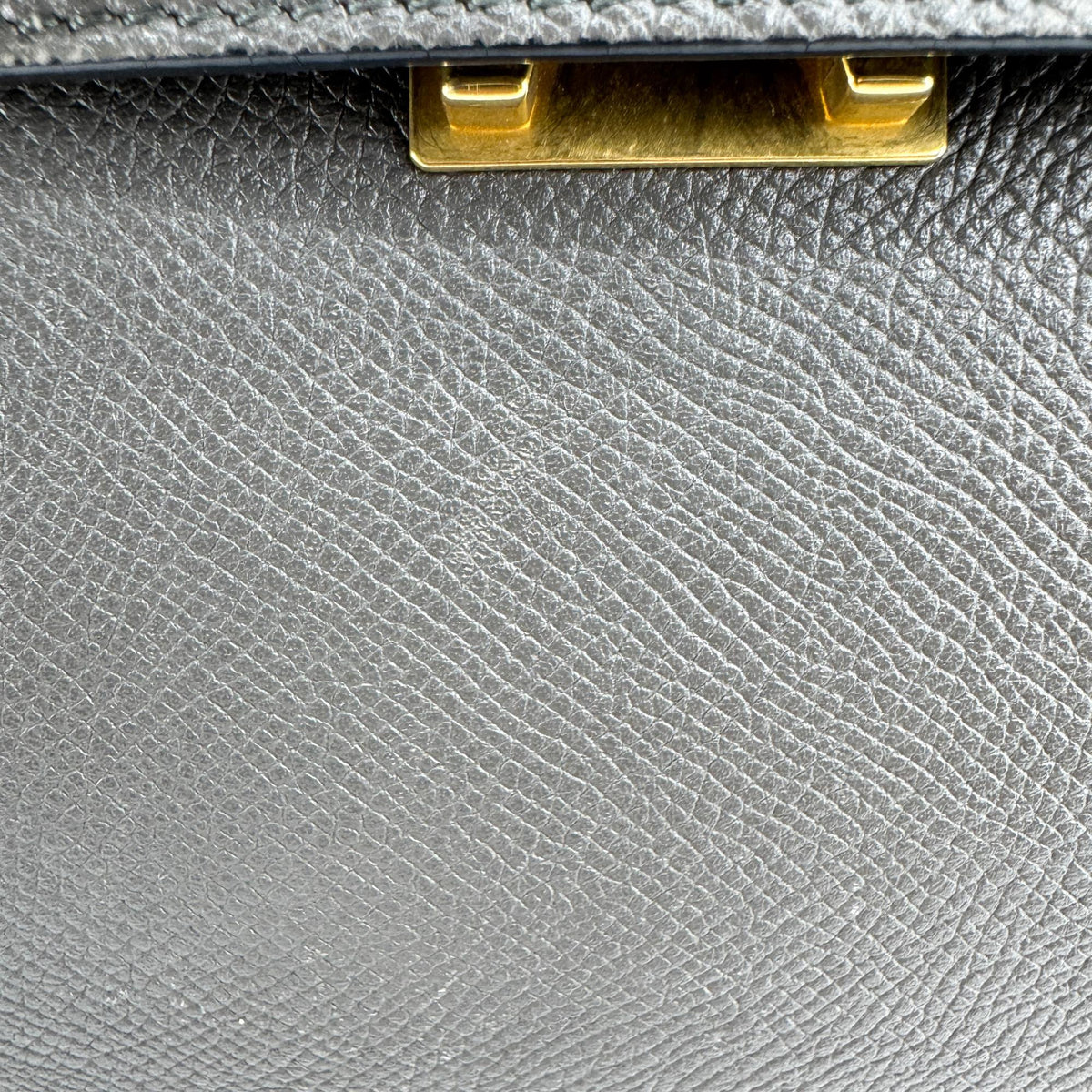 Celine Belt Calfskin, Gray, Leather, Handbag
