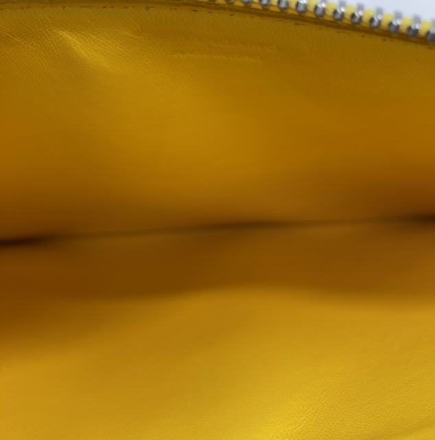 Salvatore Ferragamo Wristlet Clutch Studded Leather, Yellow, Leather, Clutch
