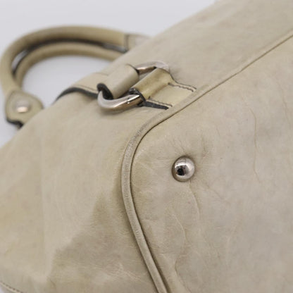 Miu Miu Bow Satchel Cervo Leather, Beige, Leather, Handbag