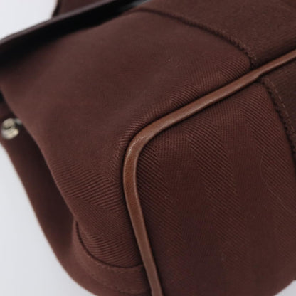 Hermes Valparaiso Toile and Leather, Brown, Canvas, Handbag
