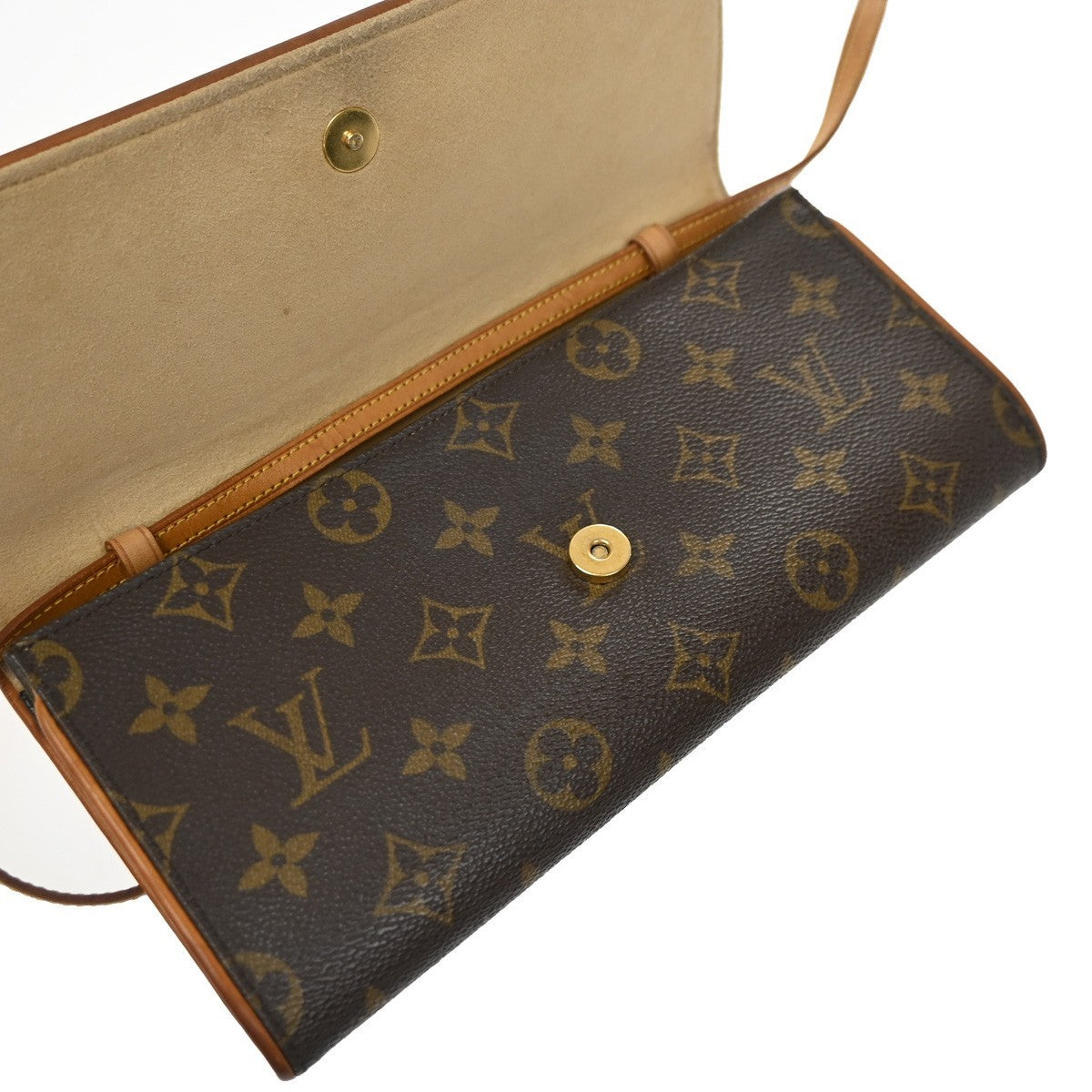 Louis Vuitton Twin Monogram Canvas, Brown, Canvas, Clutch