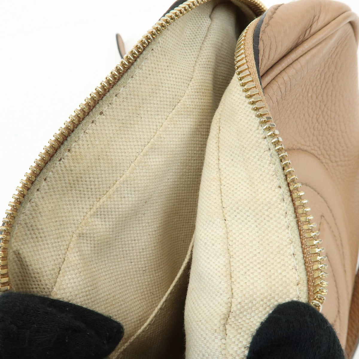 Gucci Soho Disco Leather, Beige, Leather, Crossbody Bag