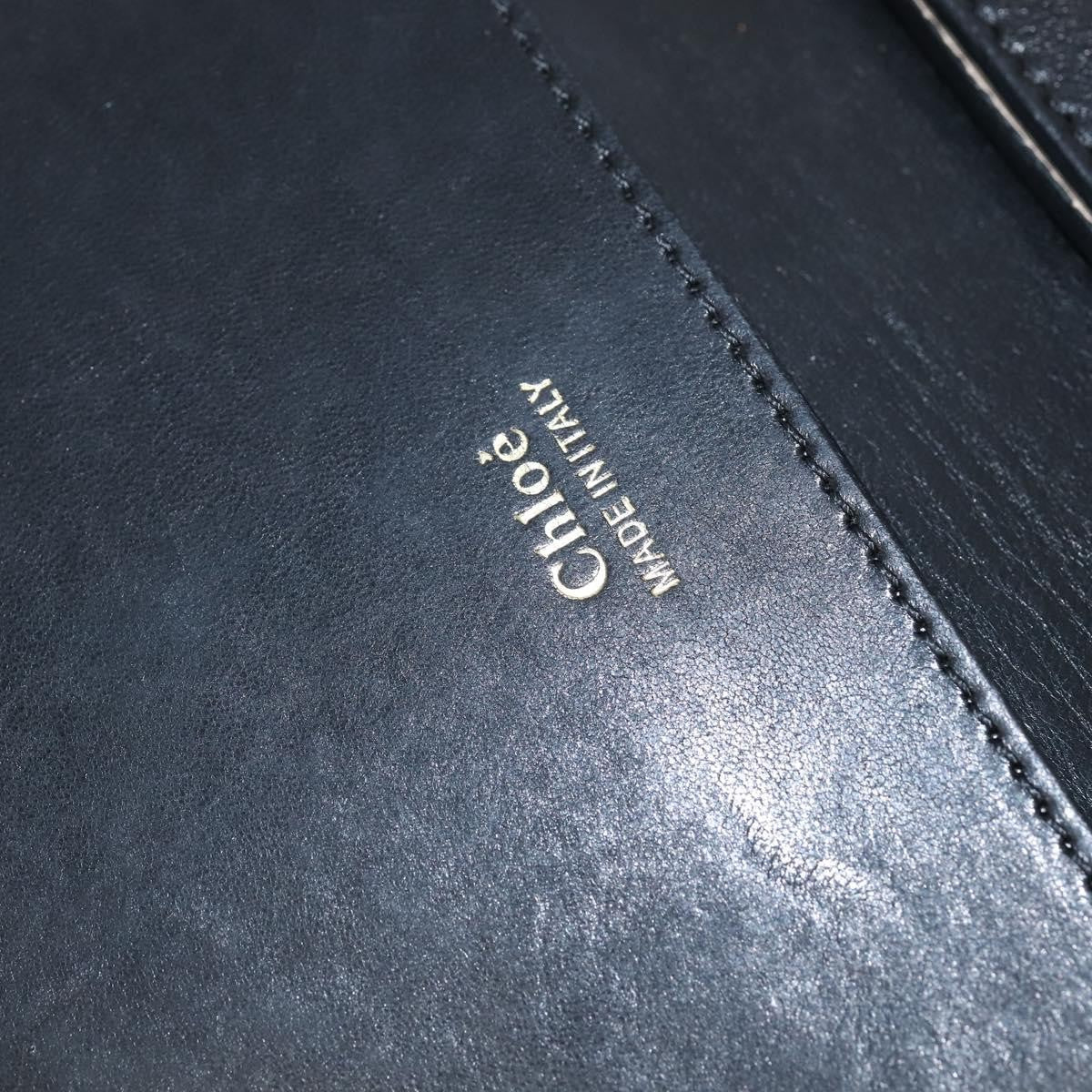Chloe Sally Leather, Navy, Leather, Shoulder Bag