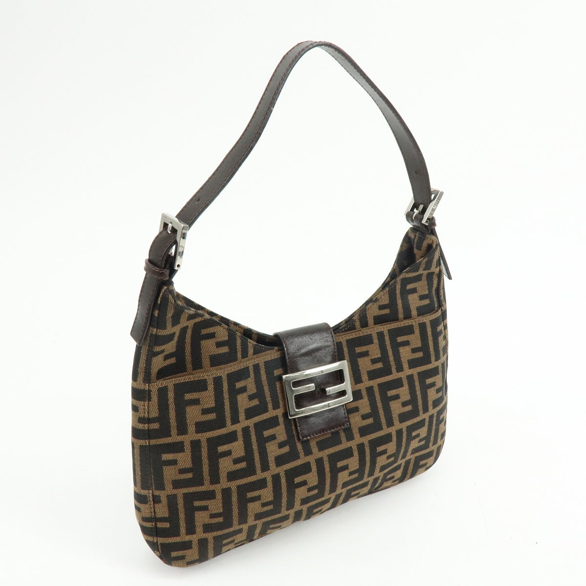 Fendi Vintage Zucca Canvas, Brown, Canvas, Tote Bag