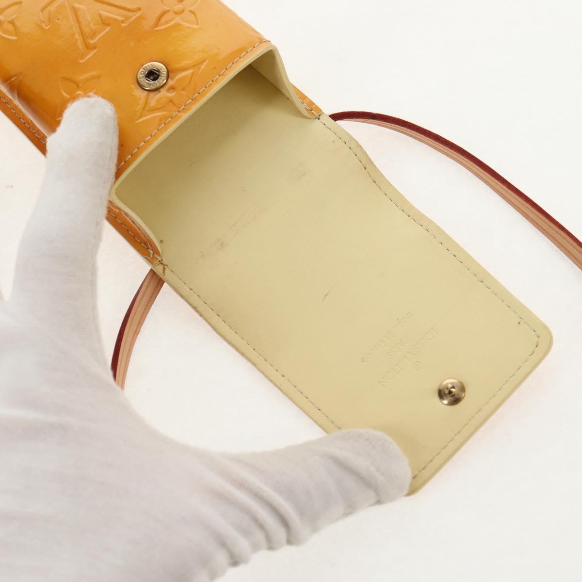 Louis Vuitton Walker Cigarette Case Holder Monogram Vernis, Yellow, Patent Leather, Toiletry Case