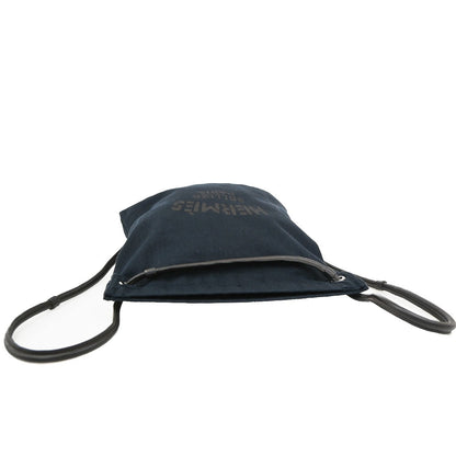 Hermes Maline Toile, Blue, Canvas, Backpack