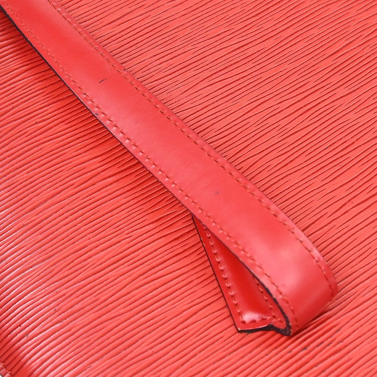 Louis Vuitton Lussac Epi Leather, Red, Leather, Handbag