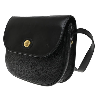 Christian Dior Vintage CD Flap Leather, Black, Leather, Shoulder Bag
