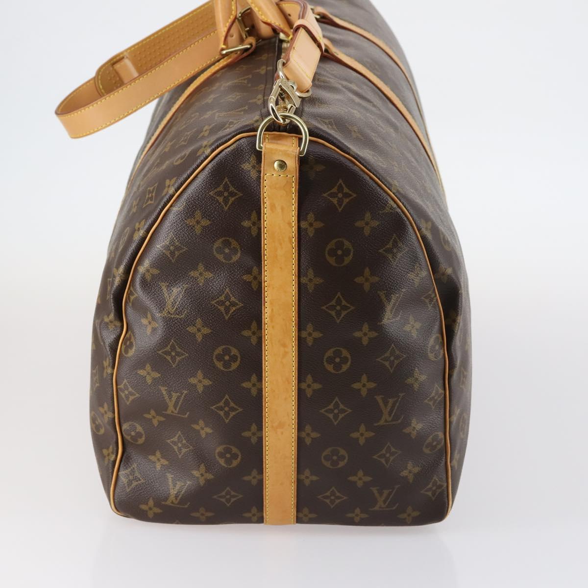 Louis Vuitton Keepall Bandouliere Bag Monogram Canvas, BROWN, CANVAS, Travel bag