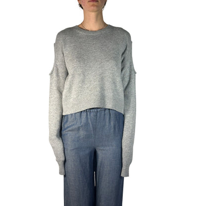 ALEXANDER MCQUEEN Cold Shoulder Wool Sweater