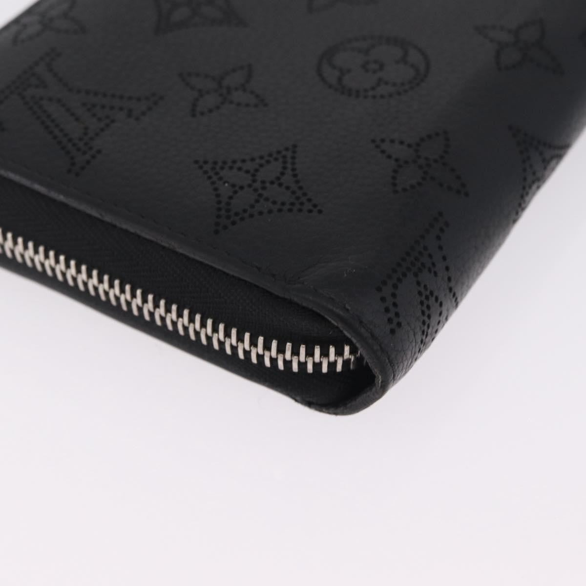 Louis Vuitton Zippy Mahina Leather, Black, Leather, Wallet