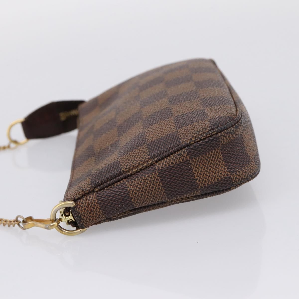 Louis Vuitton Mini pochette accessoires Damier Canvas, Brown, Canvas, Clutch