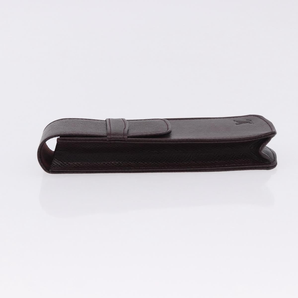 Louis Vuitton Etui à stylo Leather, Brown, Leather, Clutch