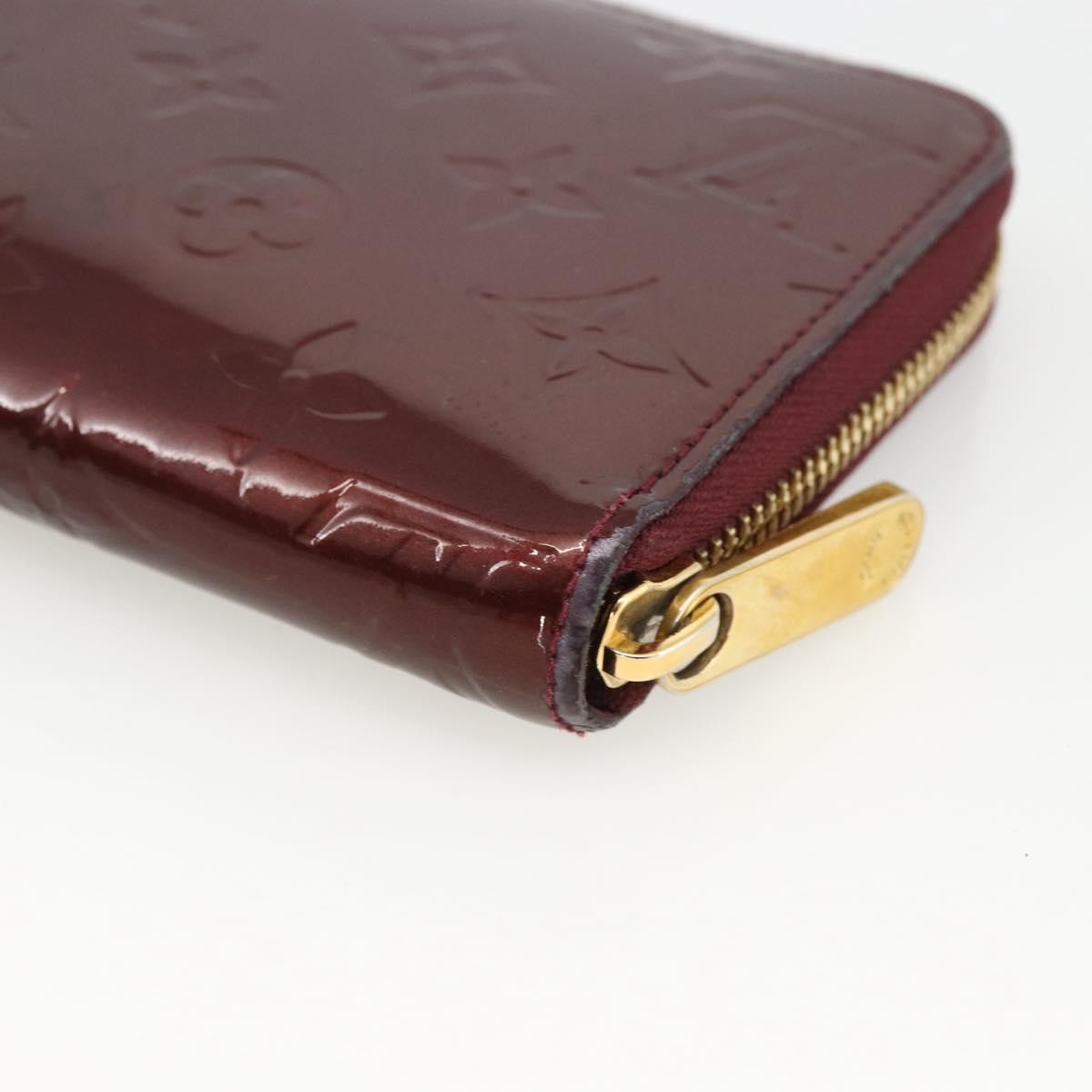 Louis Vuitton Zippy Leather, Red, Patent Leather, Wallet