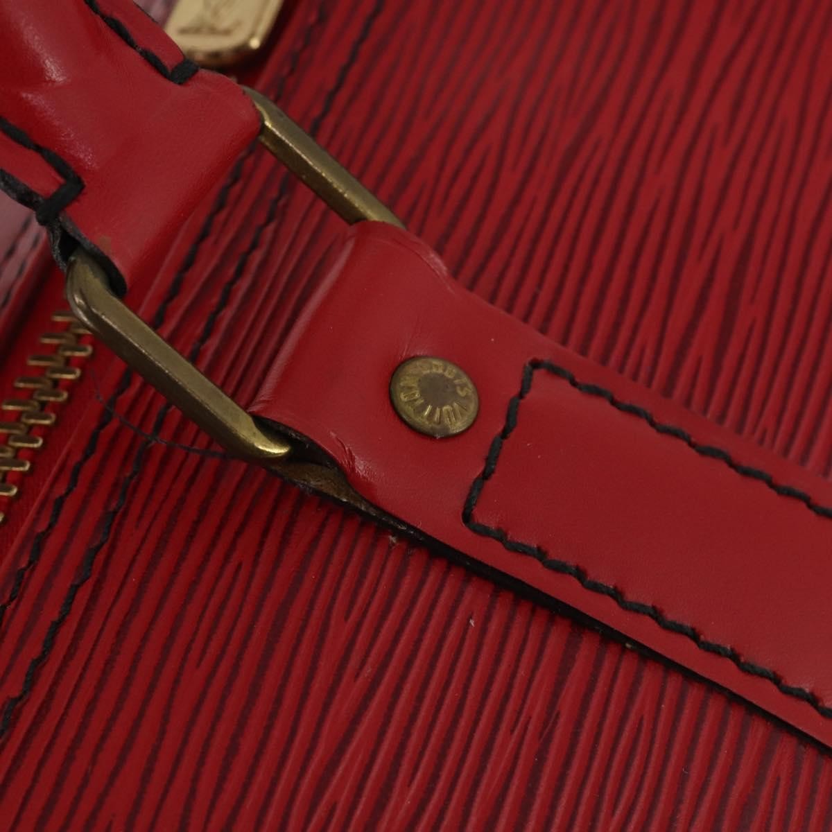 Louis Vuitton Keepall Epi, Red, Leather, Travel Bag