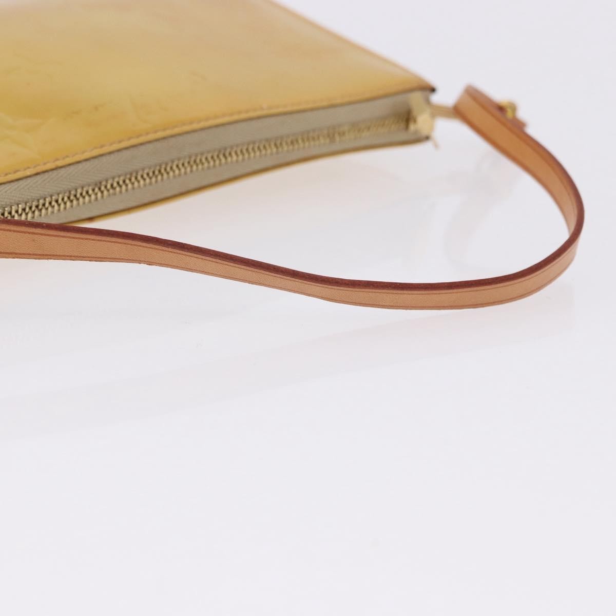 Louis Vuitton Lexington Pochette Monogram Vernis, Beige, Patent Leather, Clutch