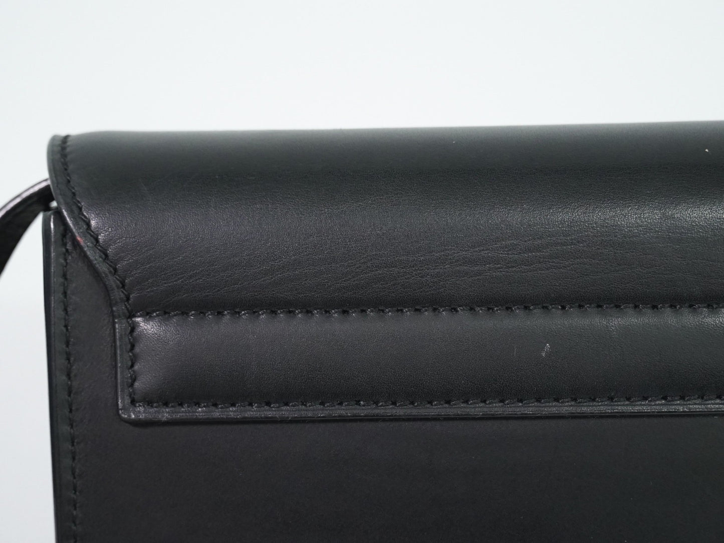 Saint Laurent Kaia Leather, Black, Leather, Shoulder Bag