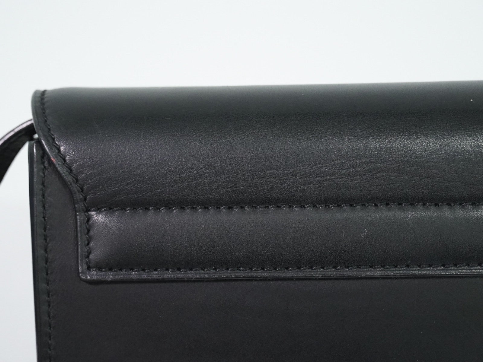 Saint Laurent Kaia Leather, Black, Leather, Shoulder Bag